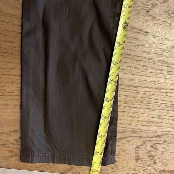BLACK ORCHID BROWN VEGAN STRETCH LEATHER SKINNY LEG.  NEW - Picture 5 of 14